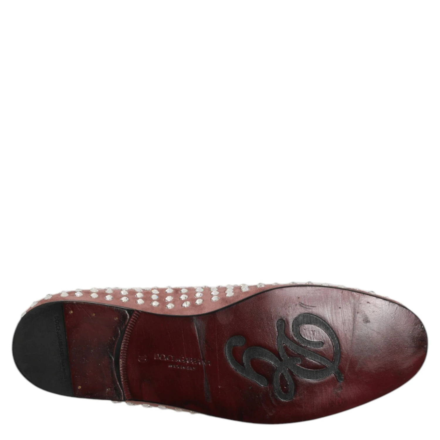 Pink Suede Crystals Loafers Men Dress Shoes