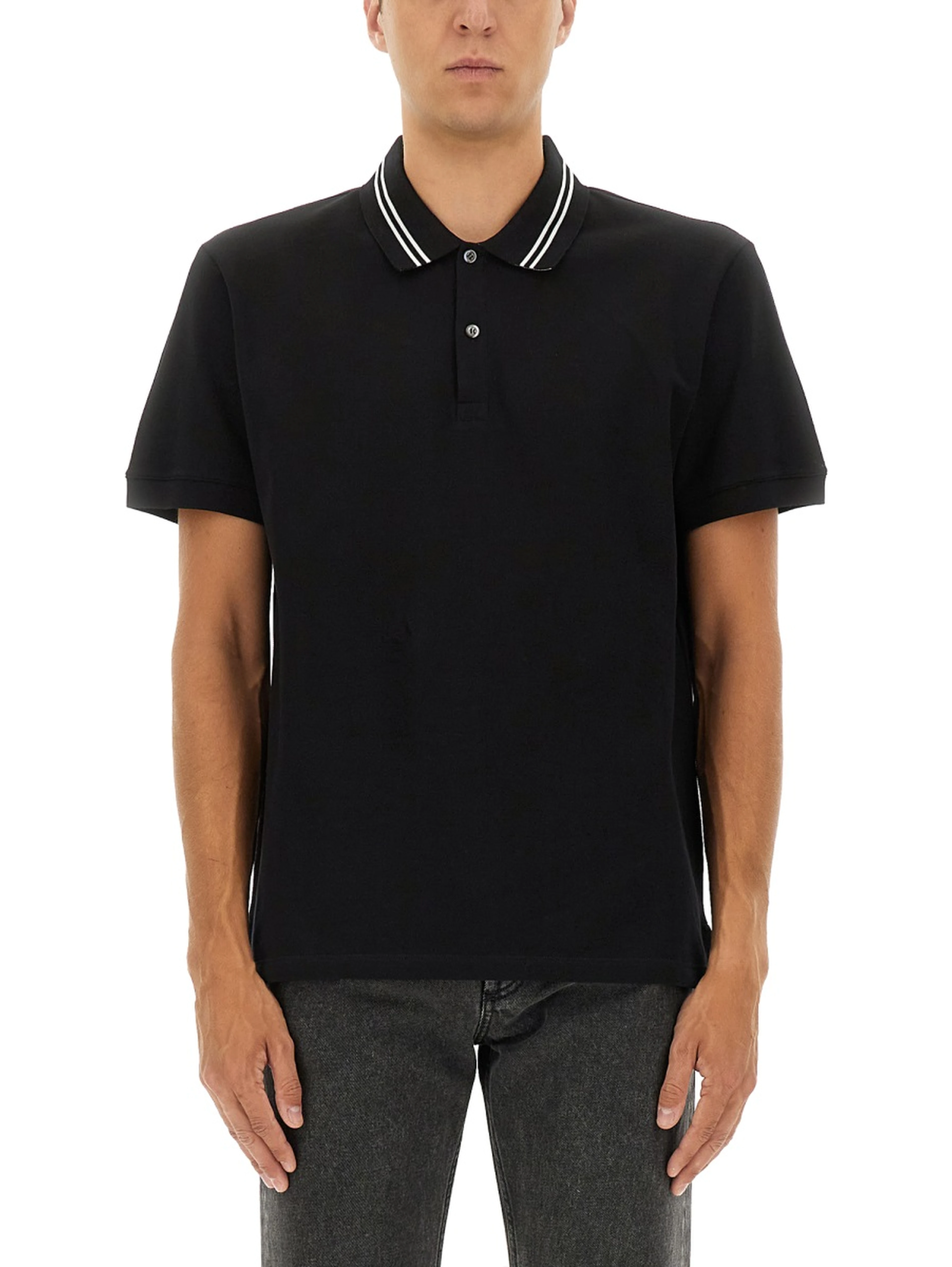 POLO SHIRT WITH LOGO ON THE COLLAR