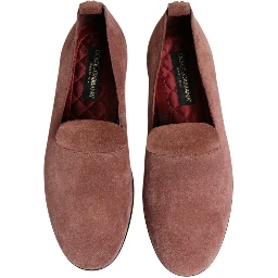Pink Suede Loafers Formal Men Dress Shoes