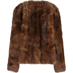 Hypnotic Tip Shearling Leather Jacket In Brown