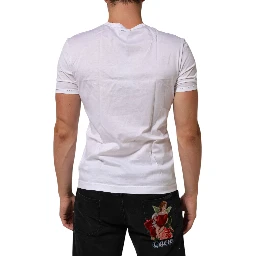 White Cotton Crew Neck Underwear Tee T-shirt