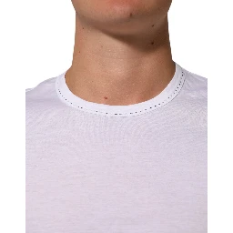 White Cotton Crew Neck Underwear Tee T-shirt