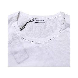 White Cotton Crew Neck Underwear Tee T-shirt