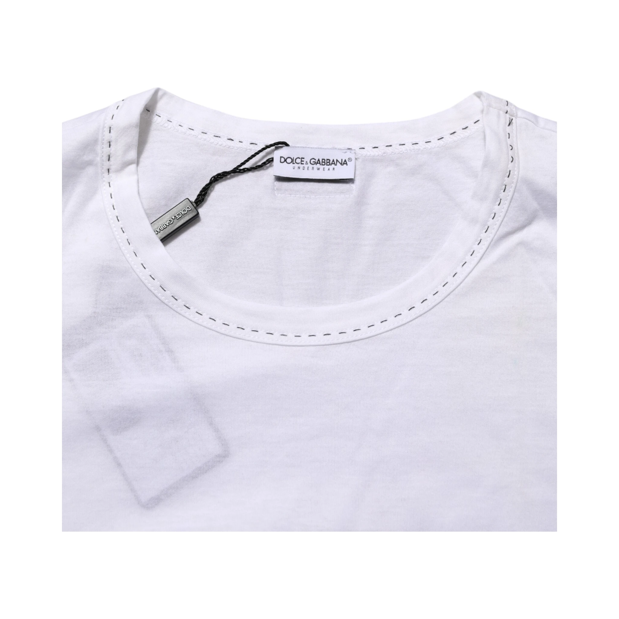 White Cotton Crew Neck Underwear Tee T-shirt