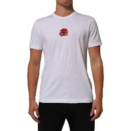 White Cotton DG Love Patch Crew Neck T-shirt