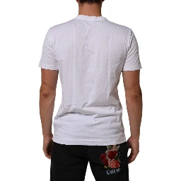 White Cotton DG Love Patch Crew Neck T-shirt