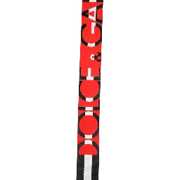 Black White Striped Logo Metal Buckle Belt