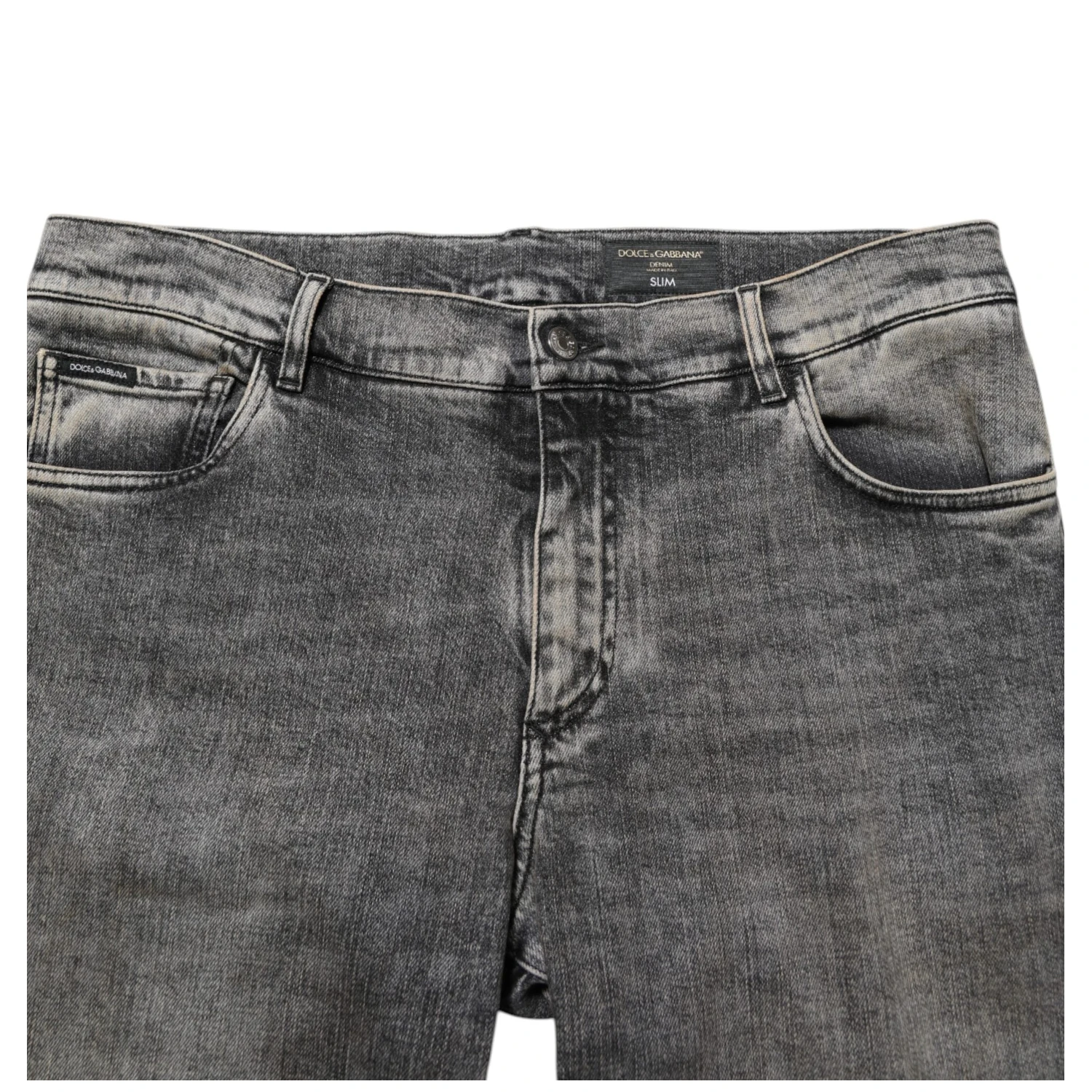 Gray Cotton Stretch Slim Fit Men Denim Jeans