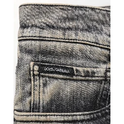 Gray Cotton Stretch Slim Fit Men Denim Jeans