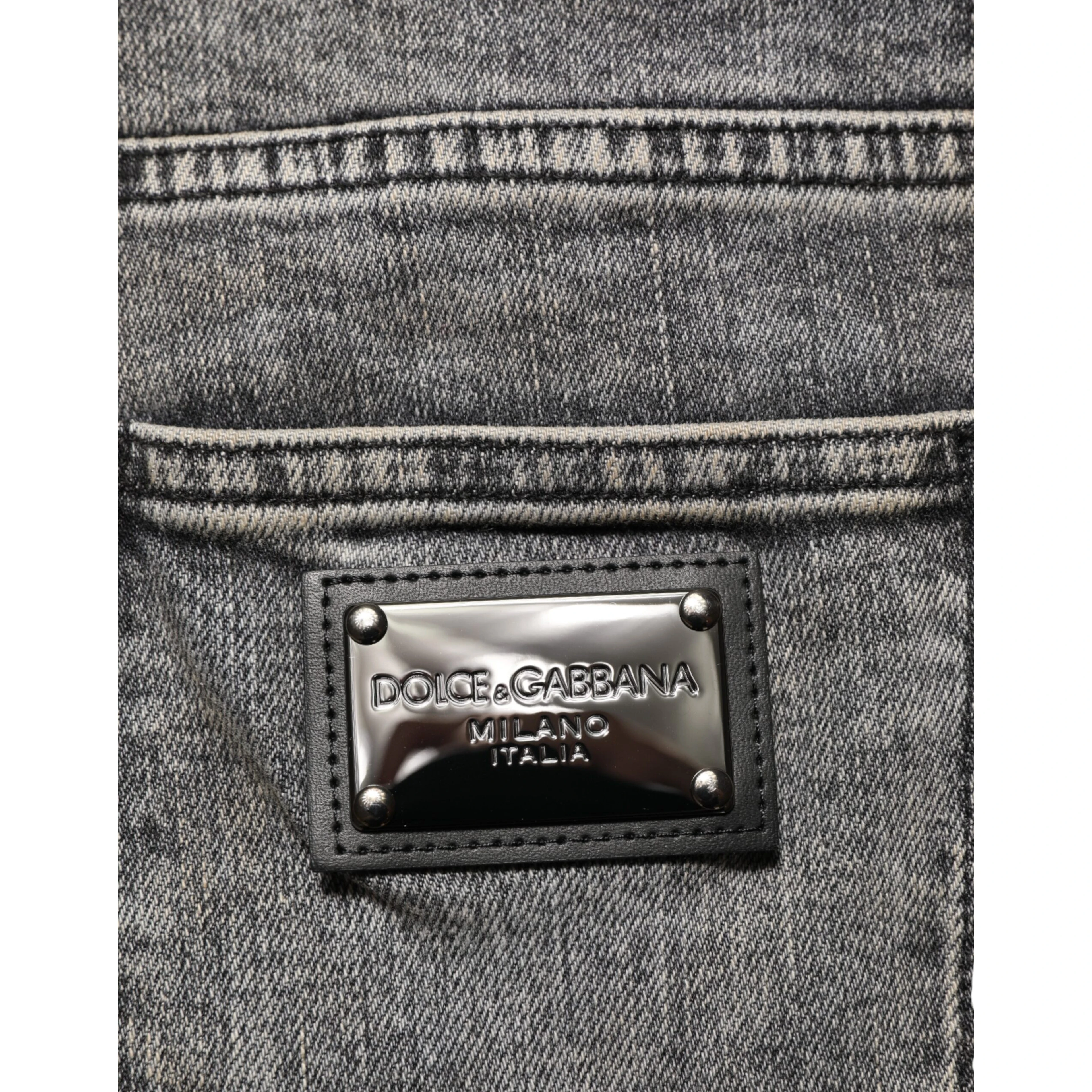 Gray Cotton Stretch Slim Fit Men Denim Jeans
