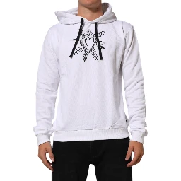 White Sacred Heart Hooded Sweatshirt Sweater