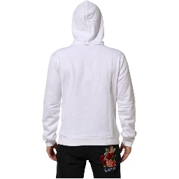 White Sacred Heart Hooded Sweatshirt Sweater