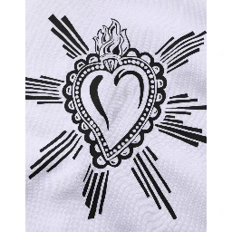 White Sacred Heart Hooded Sweatshirt Sweater