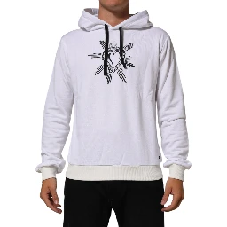 White Sacred Heart Hooded Sweatshirt Sweater
