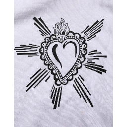 White Sacred Heart Hooded Sweatshirt Sweater