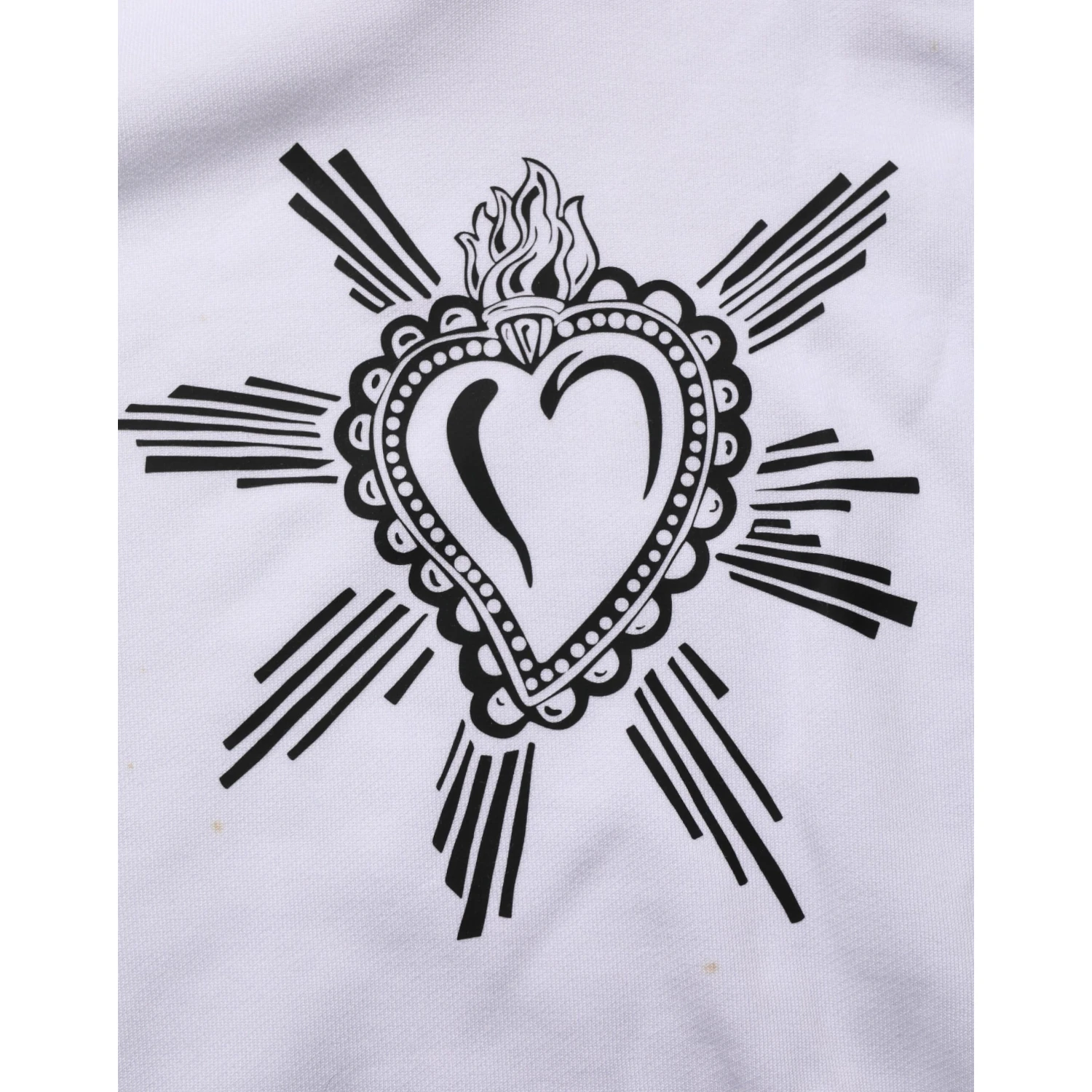 White Sacred Heart Hooded Sweatshirt Sweater