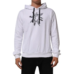 White Sacred Heart Hooded Sweatshirt Sweater