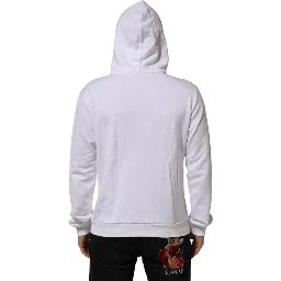 White Sacred Heart Hooded Sweatshirt Sweater