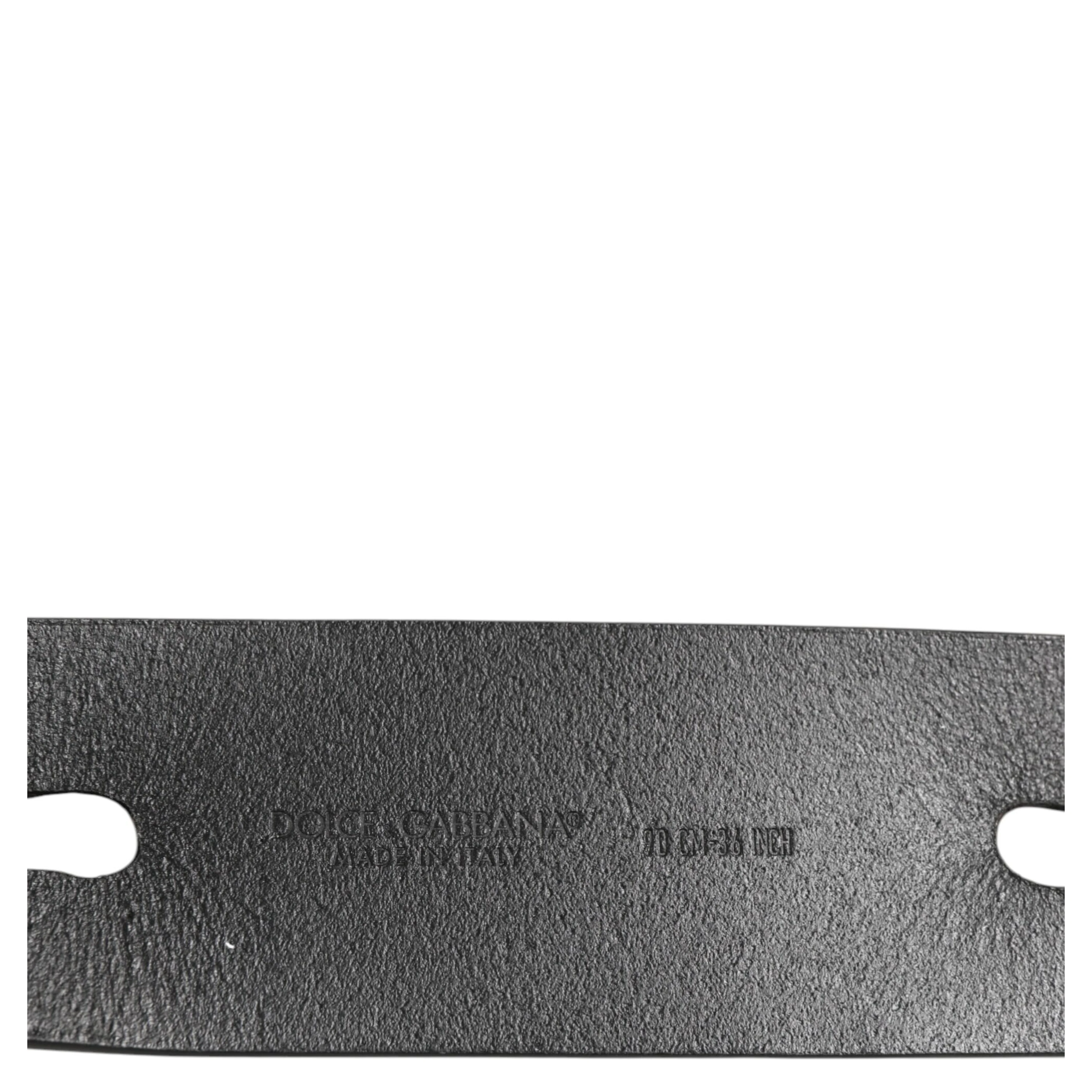 Black Double Strap Leather Silver Buckle Belt