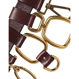 Brown Key Ring Clip Attachments Buckle Belt