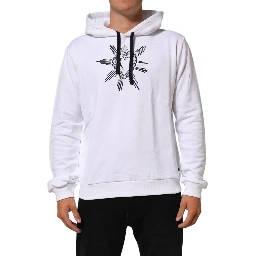 White Sacred Heart Hooded Sweatshirt Sweater