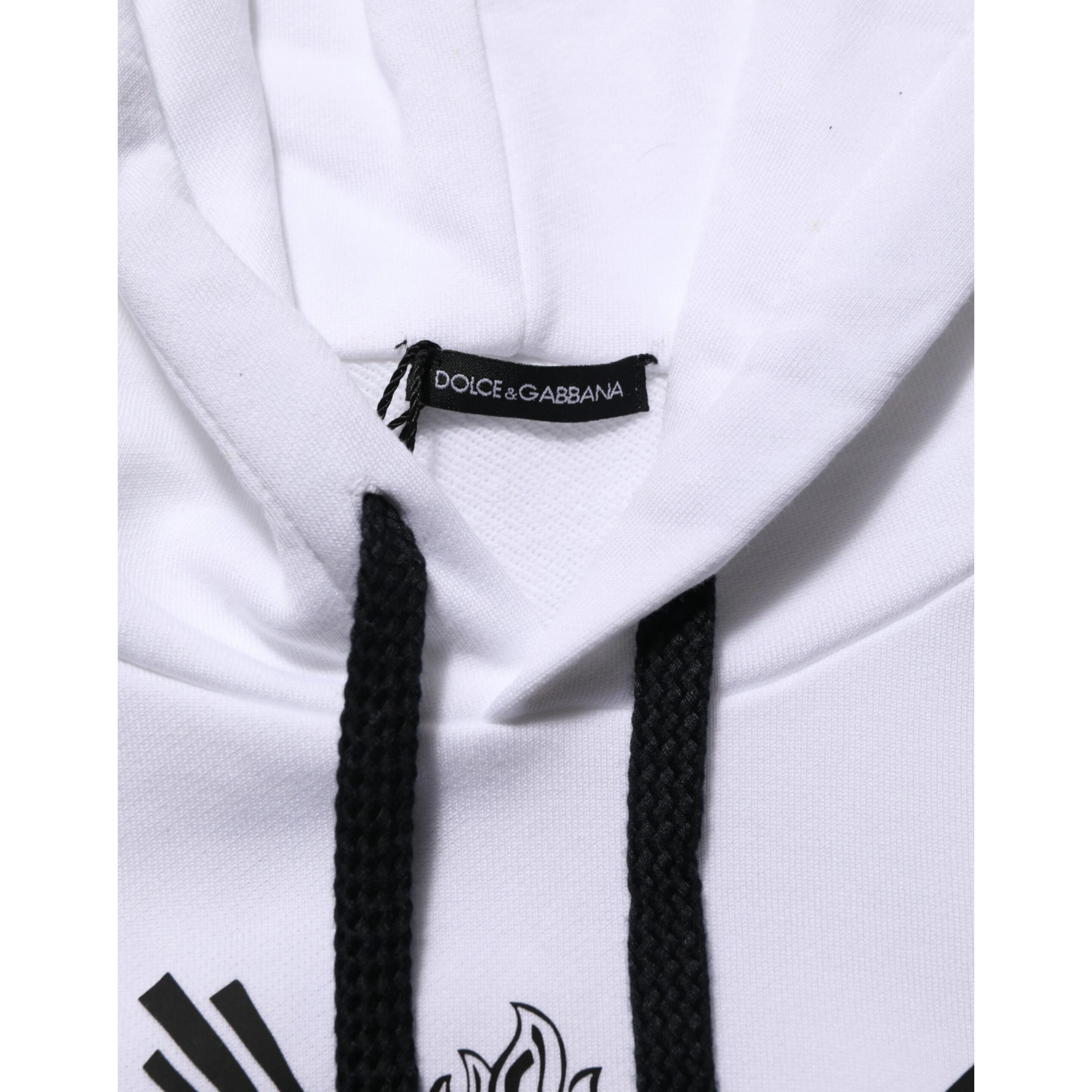 White Sacred Heart Hooded Sweatshirt Sweater