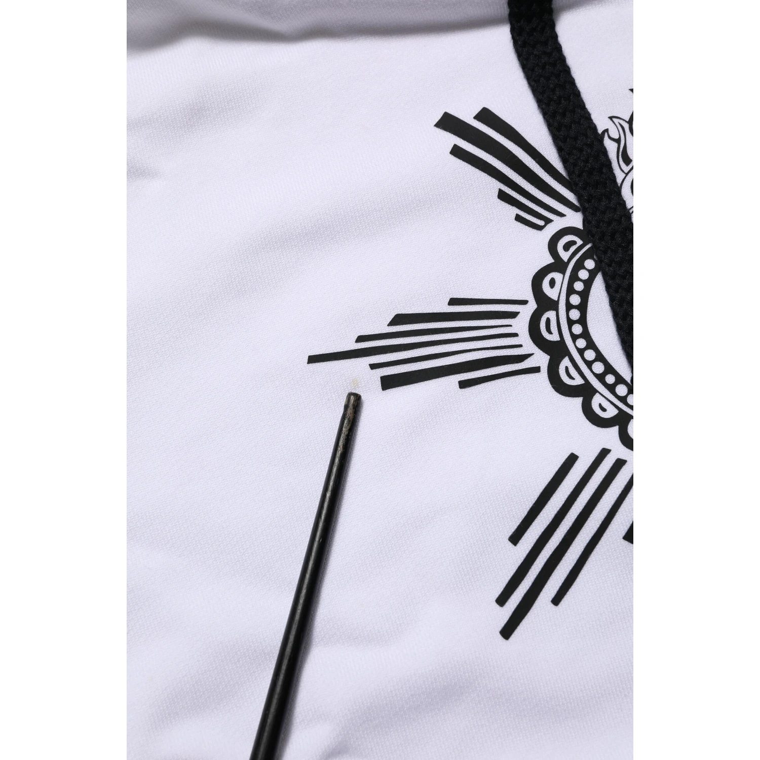 White Sacred Heart Hooded Sweatshirt Sweater
