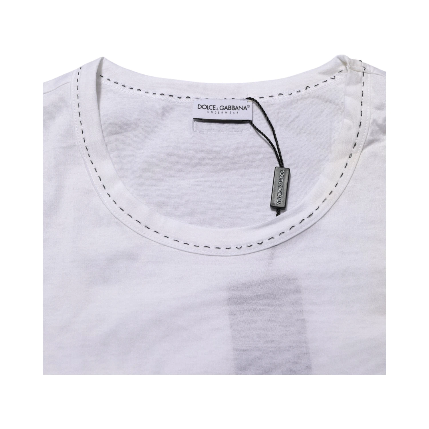 White Cotton Crew Neck Underwear Tee T-shirt