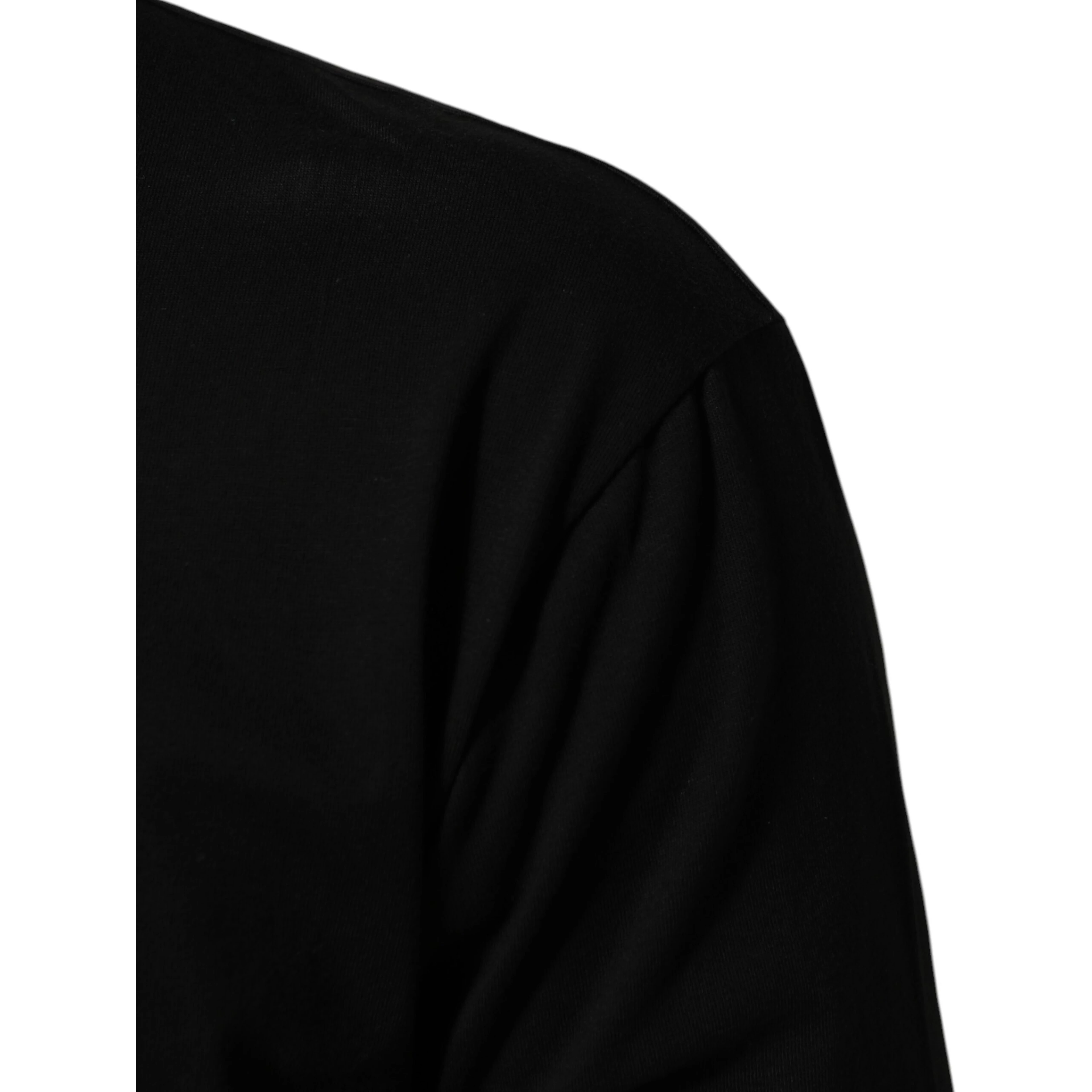Black Statement Cotton Men Crew Neck T-shirt