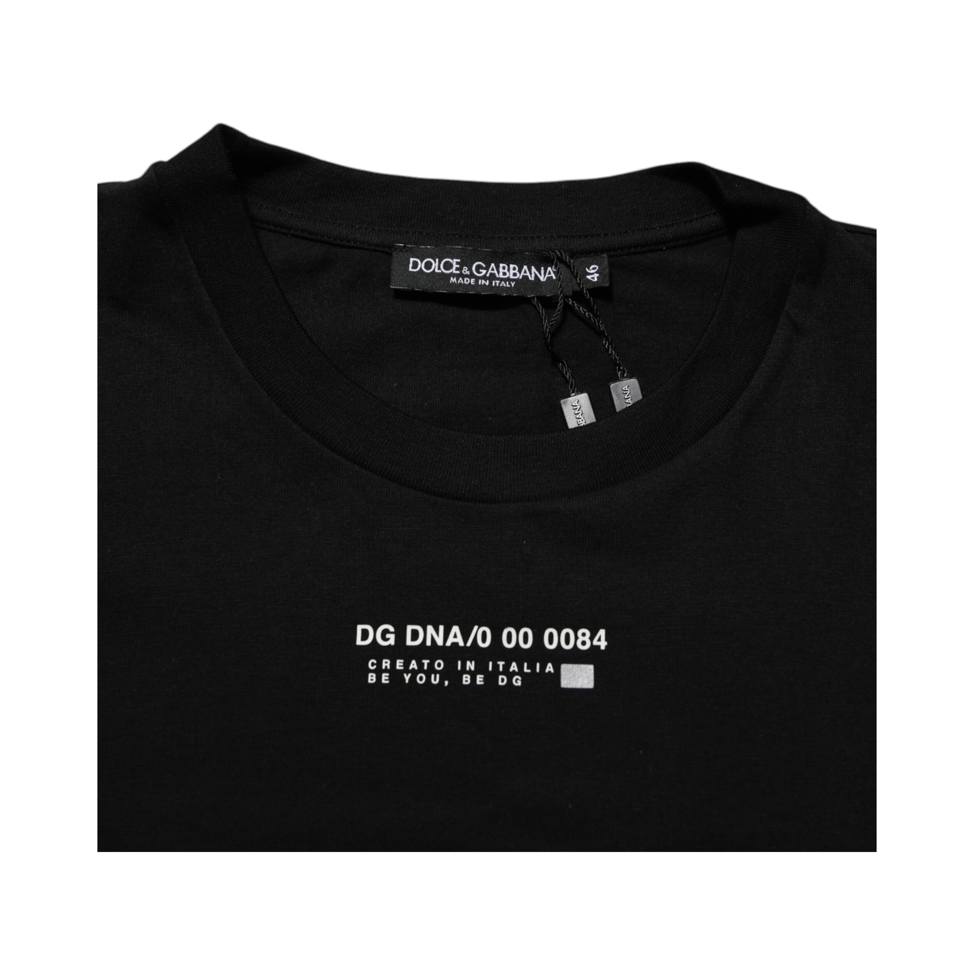 Black Statement Cotton Men Crew Neck T-shirt