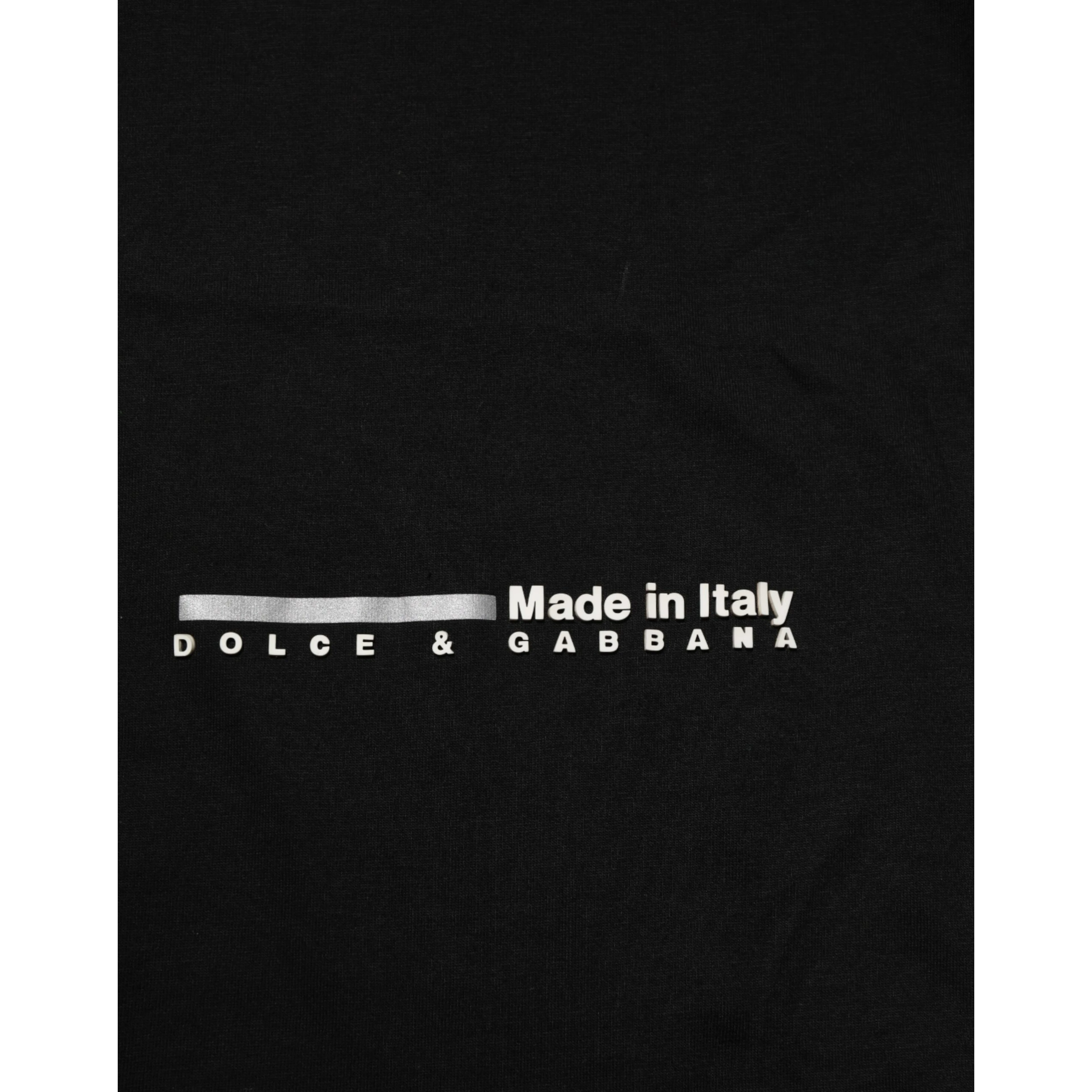 Black Statement Cotton Men Crew Neck T-shirt