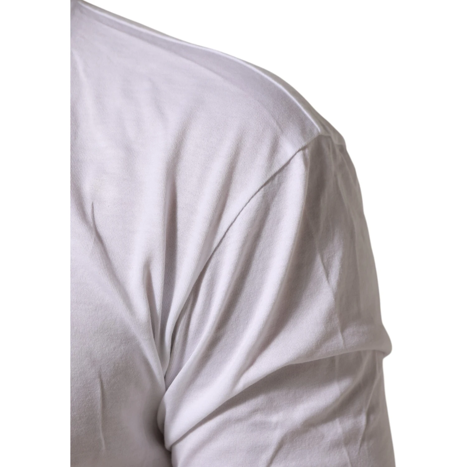 White Cotton Crown King Embroidery T-shirt