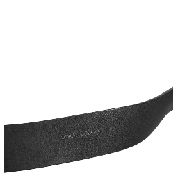 Black Leather Metal Buckle Classic Men Belt