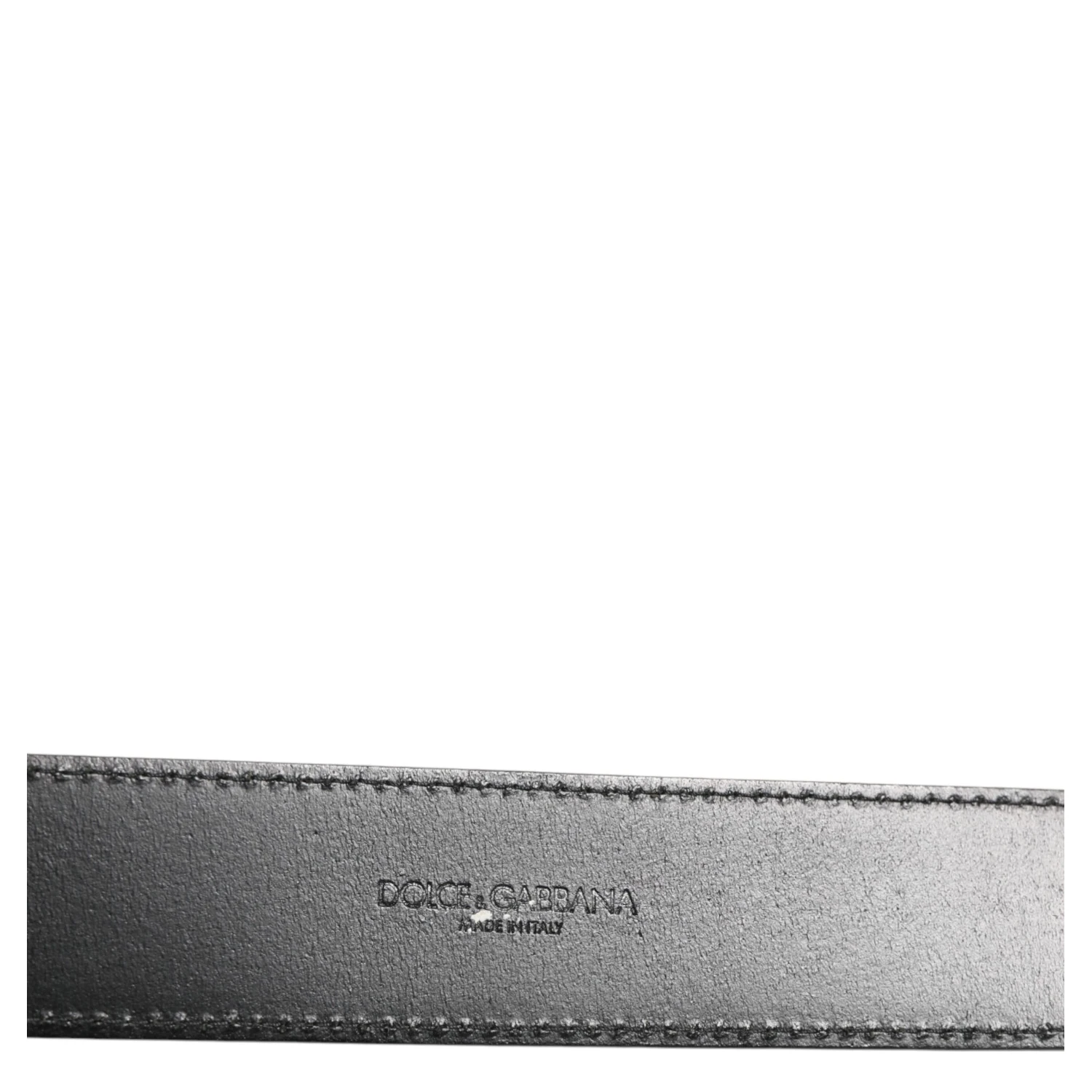 Black Leather Classic Metal Logo Buckle Belt