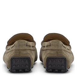 Beige Suede Leather Moccassin