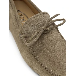 Beige Suede Leather Moccassin