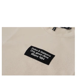 Ivory Cotton Ivory Printed Crewneck