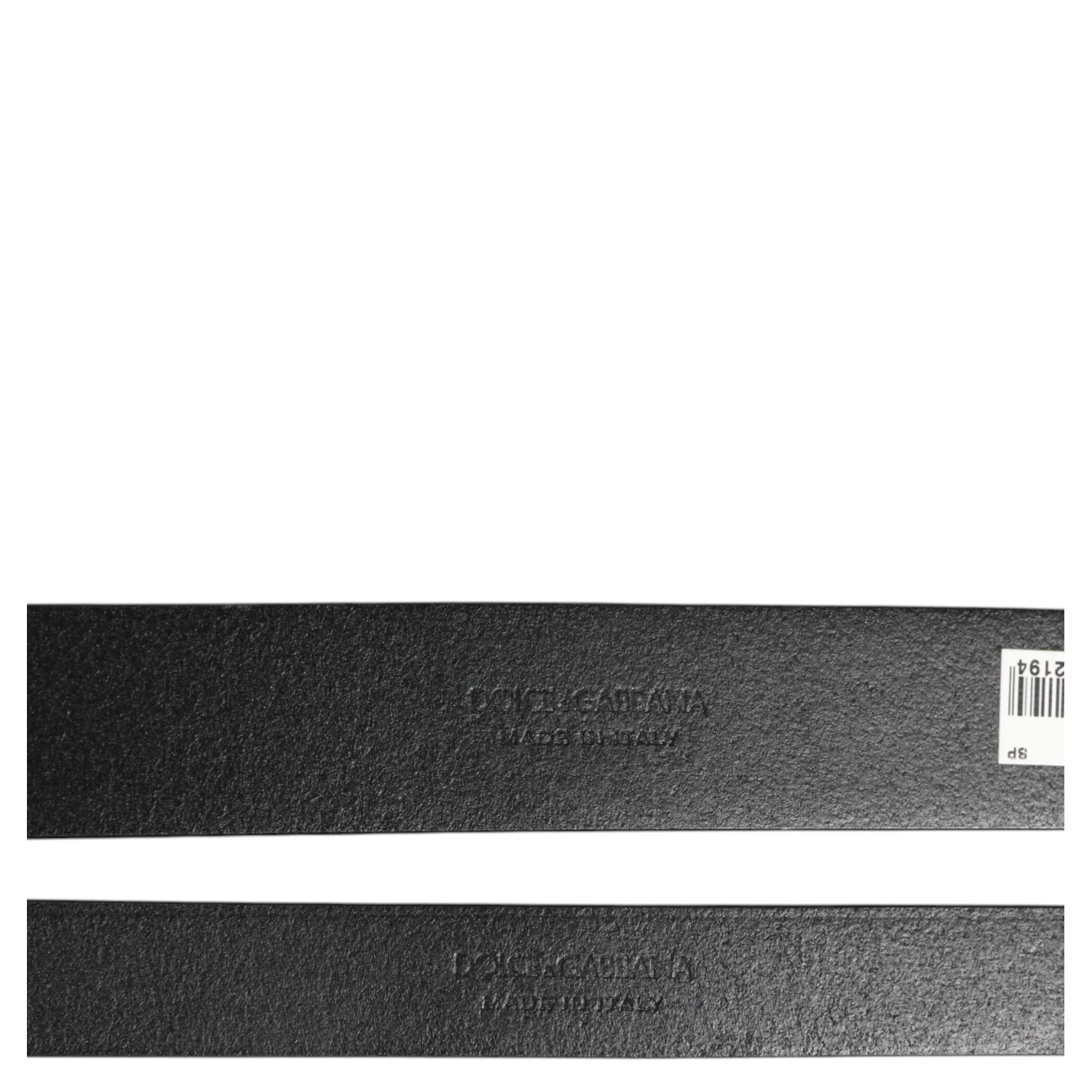 Black Double Strap Leather Brass Buckle Belt