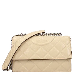 Beige Leather Crossbody Bag