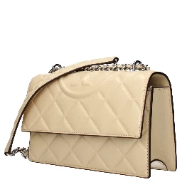 Beige Leather Crossbody Bag