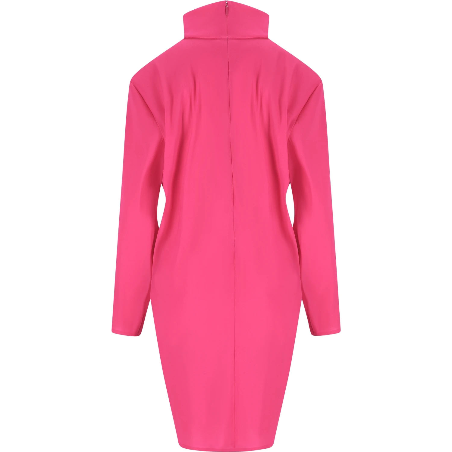high-neck midi dress