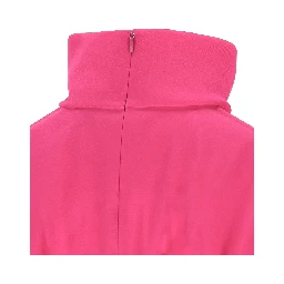 high-neck midi dress