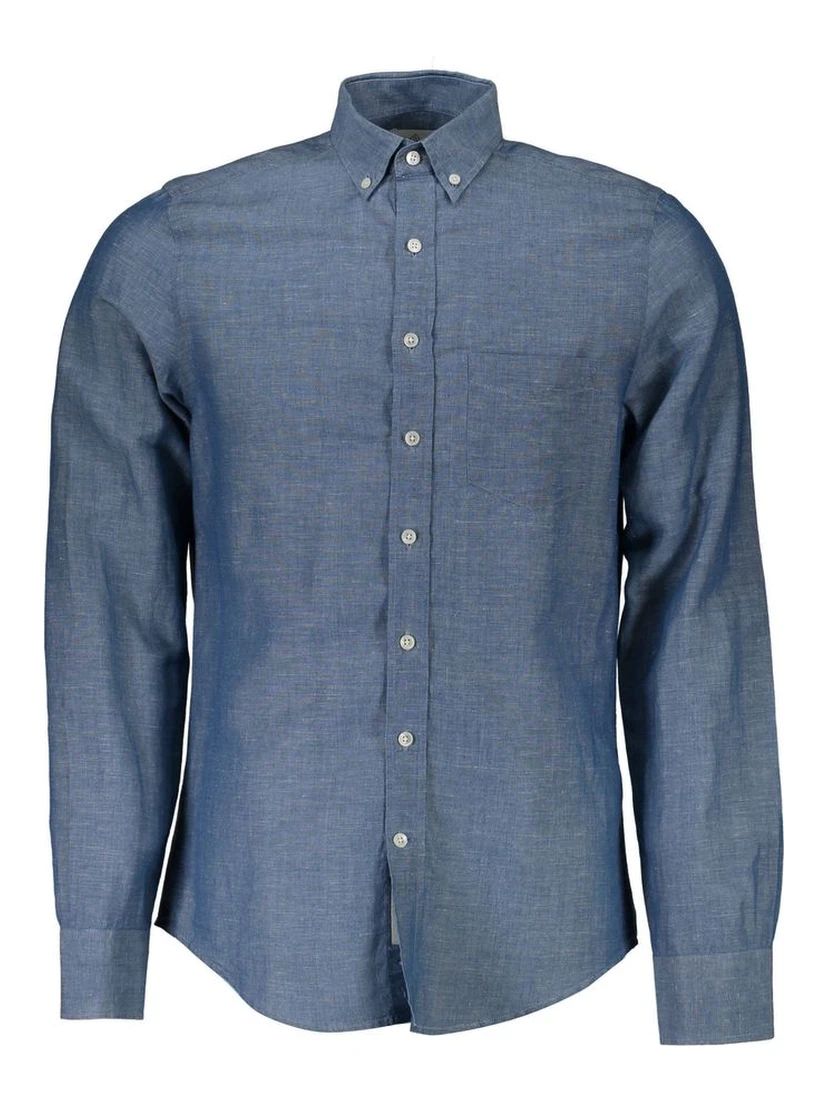 Blue Linen Men's Shirt