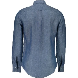 Blue Linen Men's Shirt