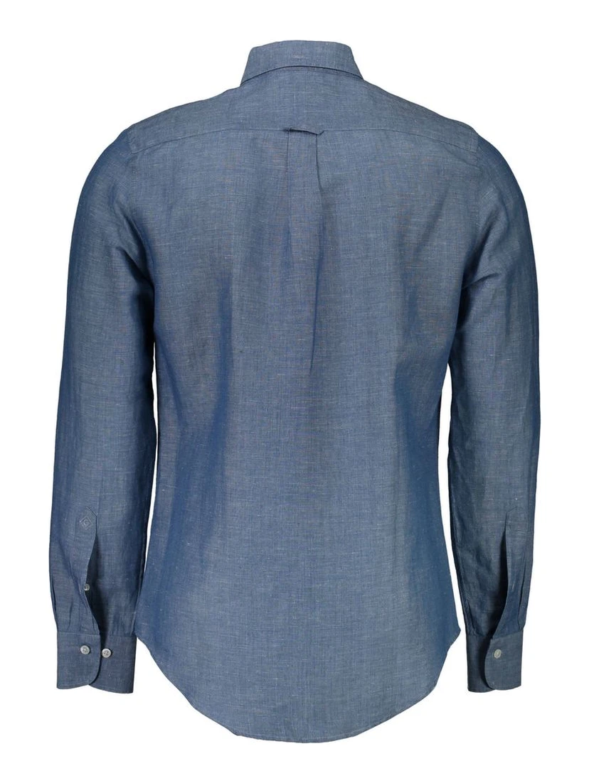 Blue Linen Men's Shirt