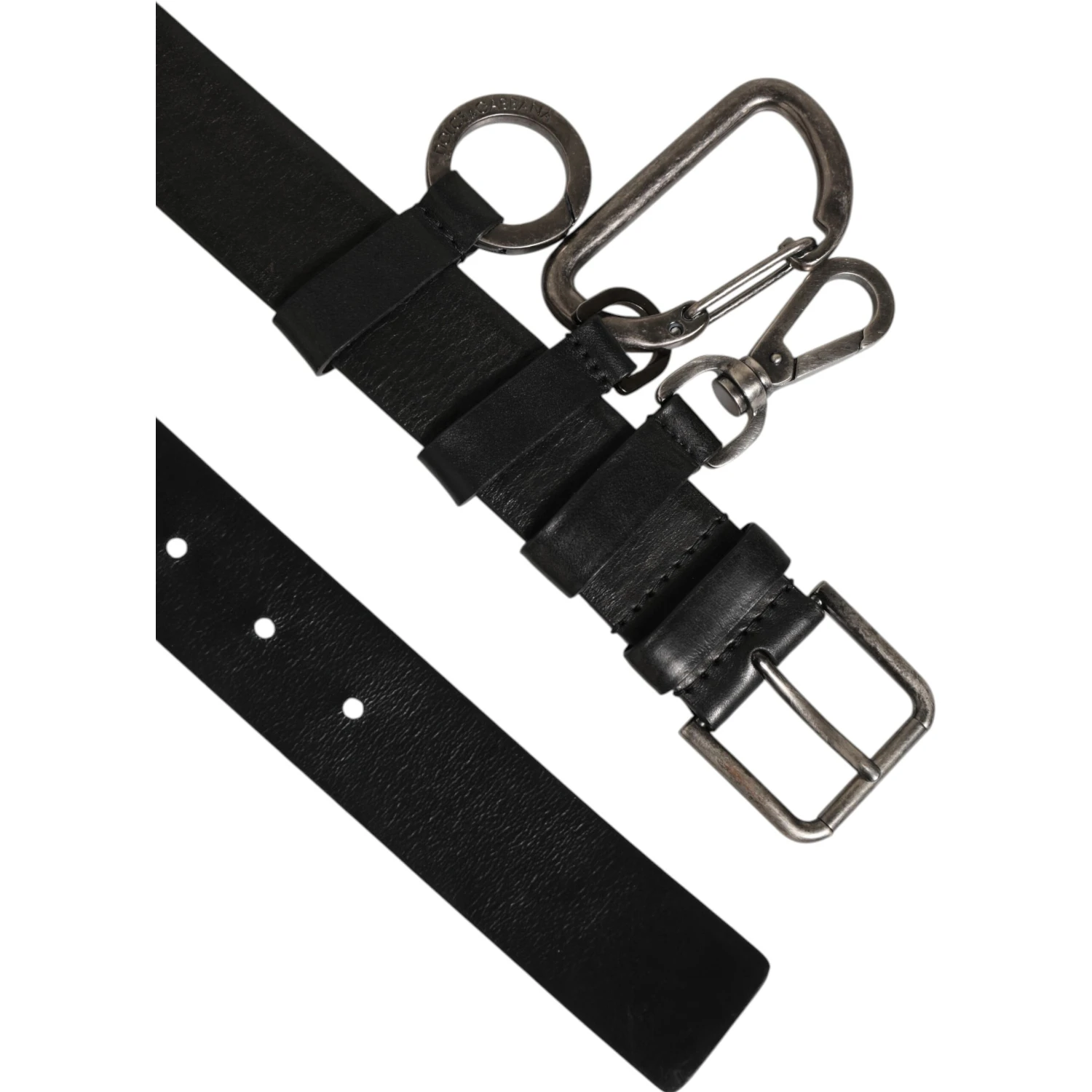 Black Key Ring Clip Attachments Buckle Belt