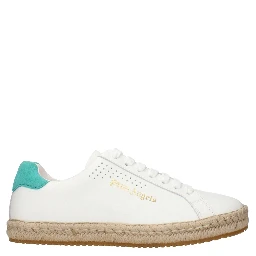 White Leather Low Top Sneakers