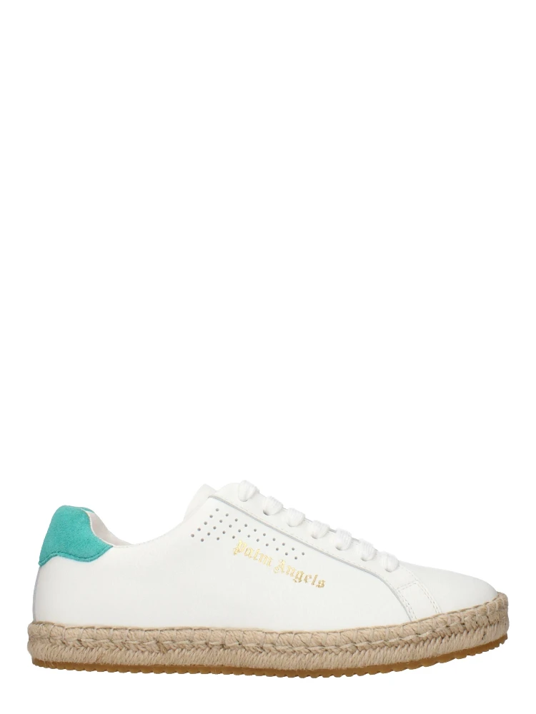 White Leather Low Top Sneakers