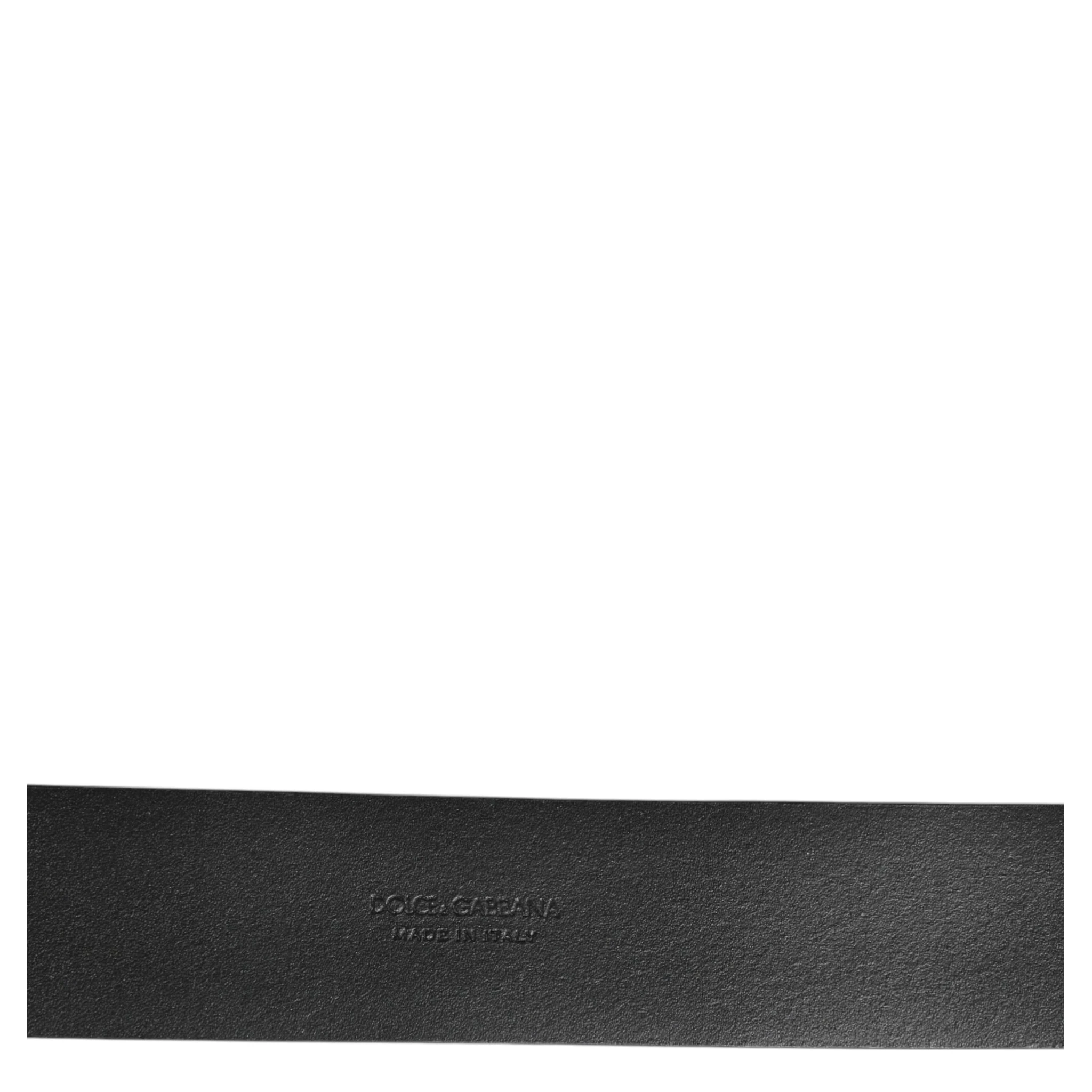 Black Leather Side Rings Brass Buckle Belt