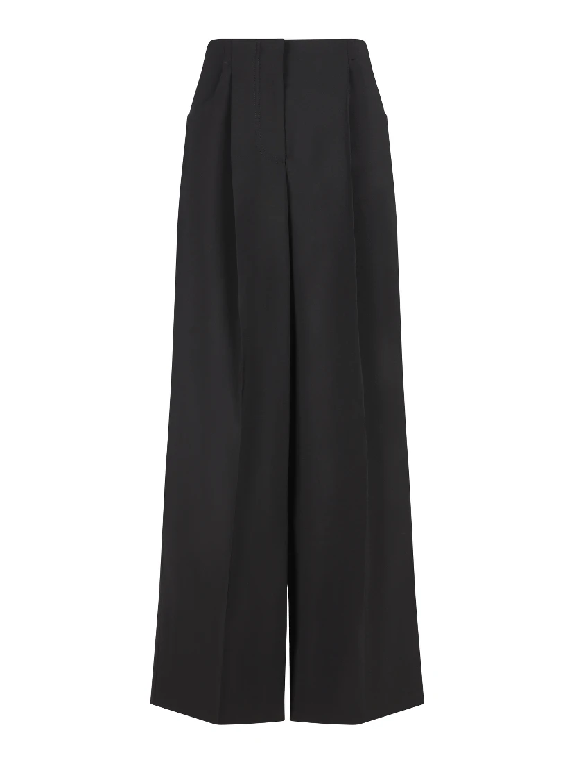 Trousers Wool Black